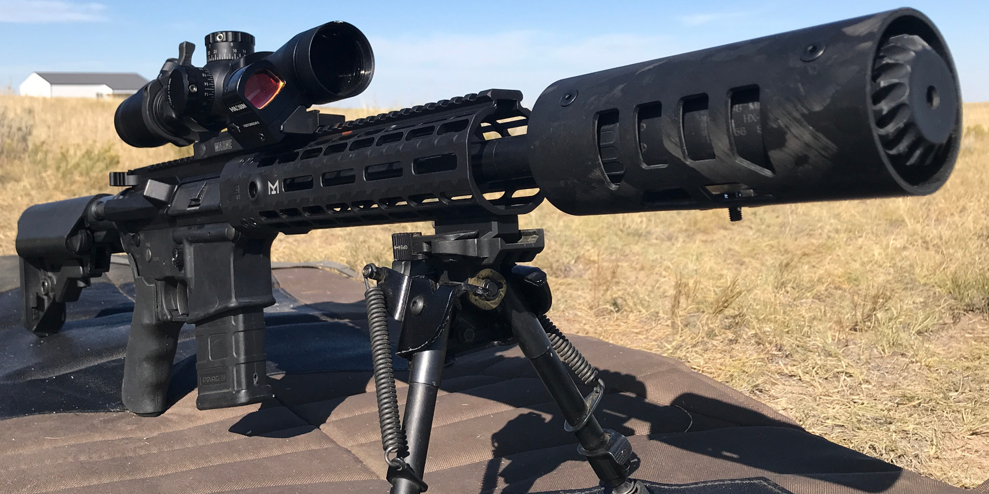 CQB Vented Natural Carbon Fiber Suppressor Shield
